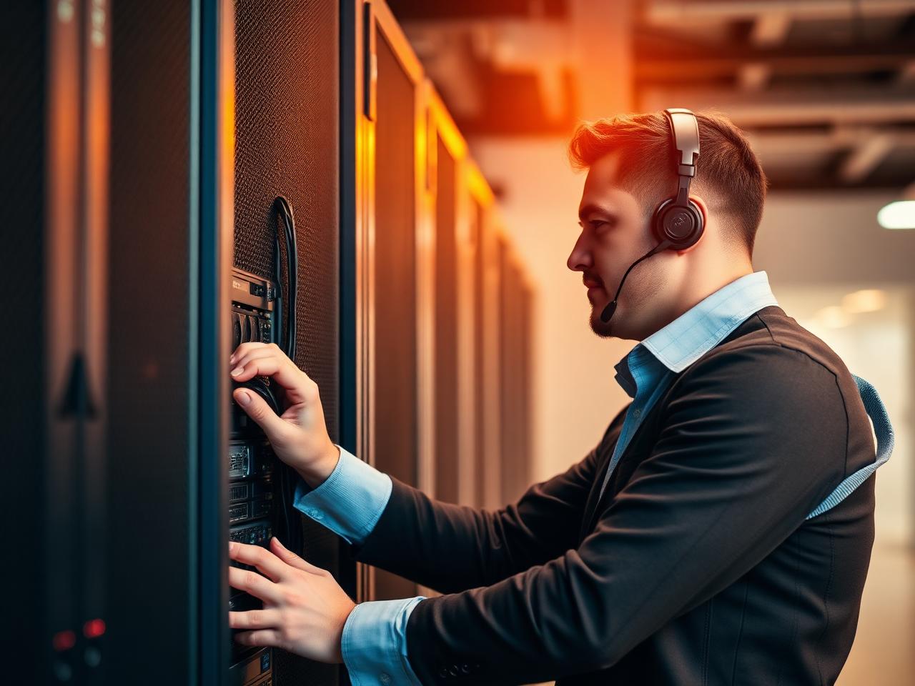 IT engineer managing infrastructure